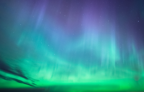 Northern Lights in a Prairie Night Sky